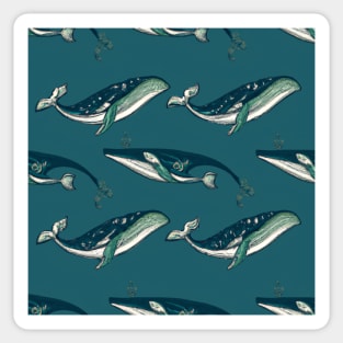 Whales Print Sticker